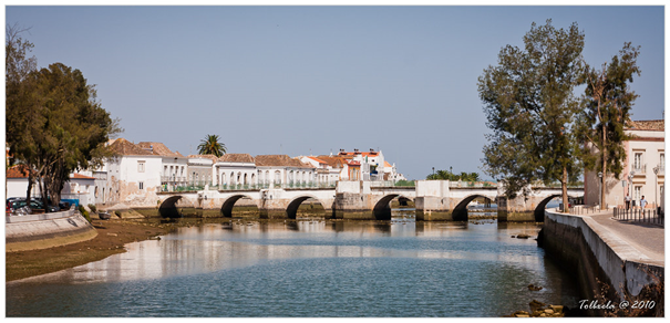 Tavira river and Roman bridge Tavira river and Roman bridge