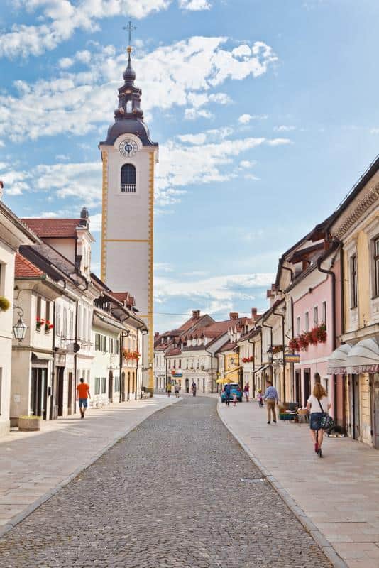 Kamnik's cobblestones streets