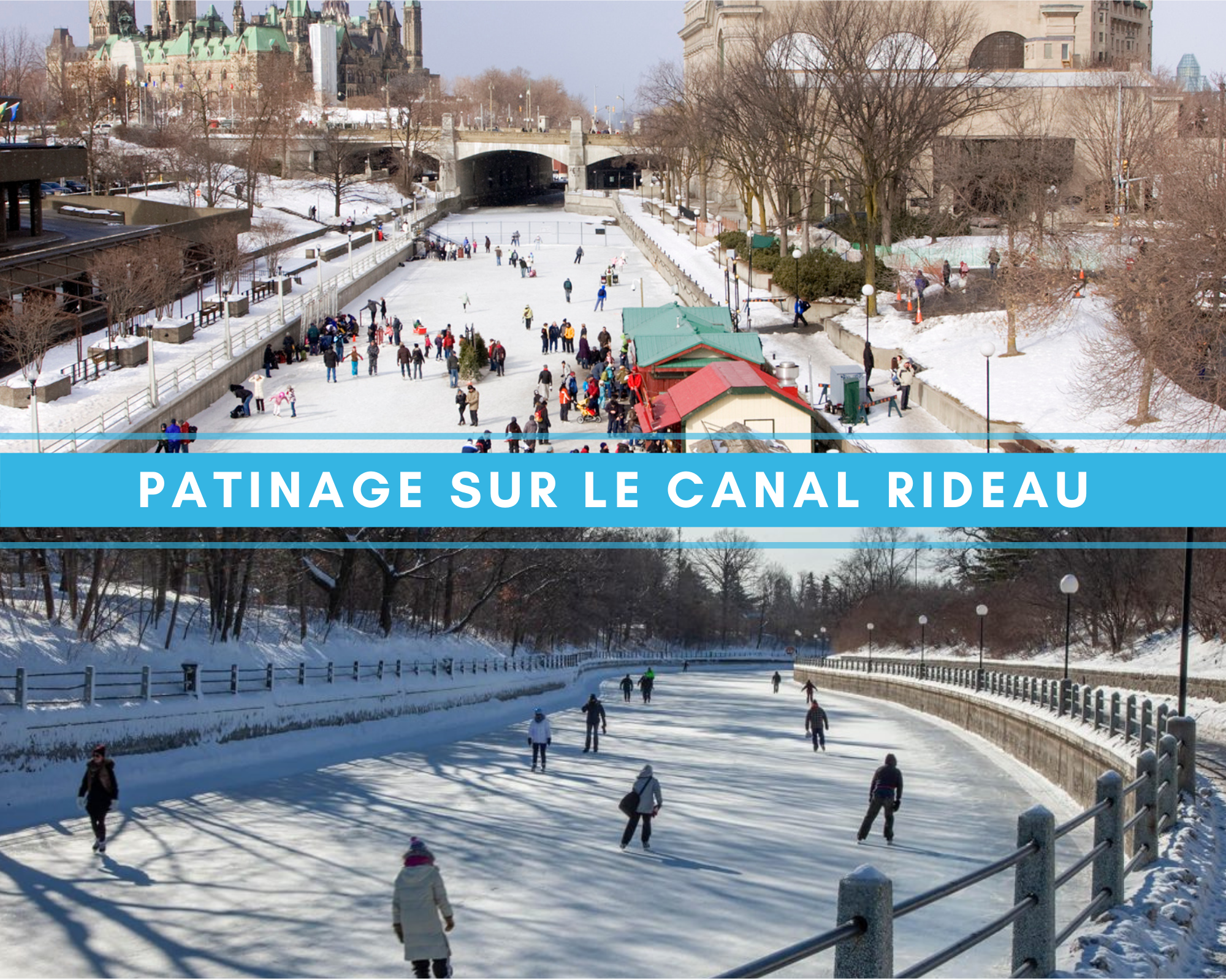 Auberge Tom B&B - Activités hivernales en Outaouais - Patinage sur le canal Rideau