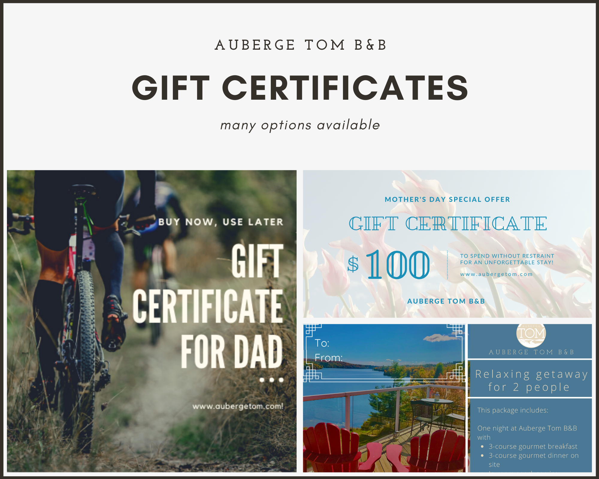 Auberge Tom B&B - Gift Certificates