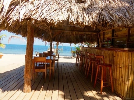 Private beach bar Hopkins Belize