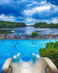 LNC largest outdoor pool overlooking the lake
