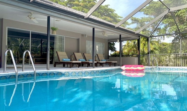 Sanibel Island vacation house with private heated pool
