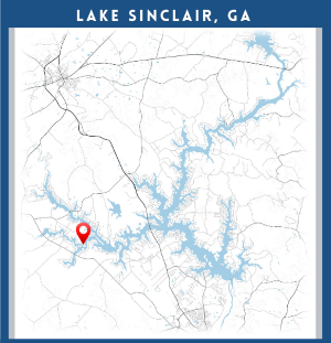 Map of Lake Sinclair