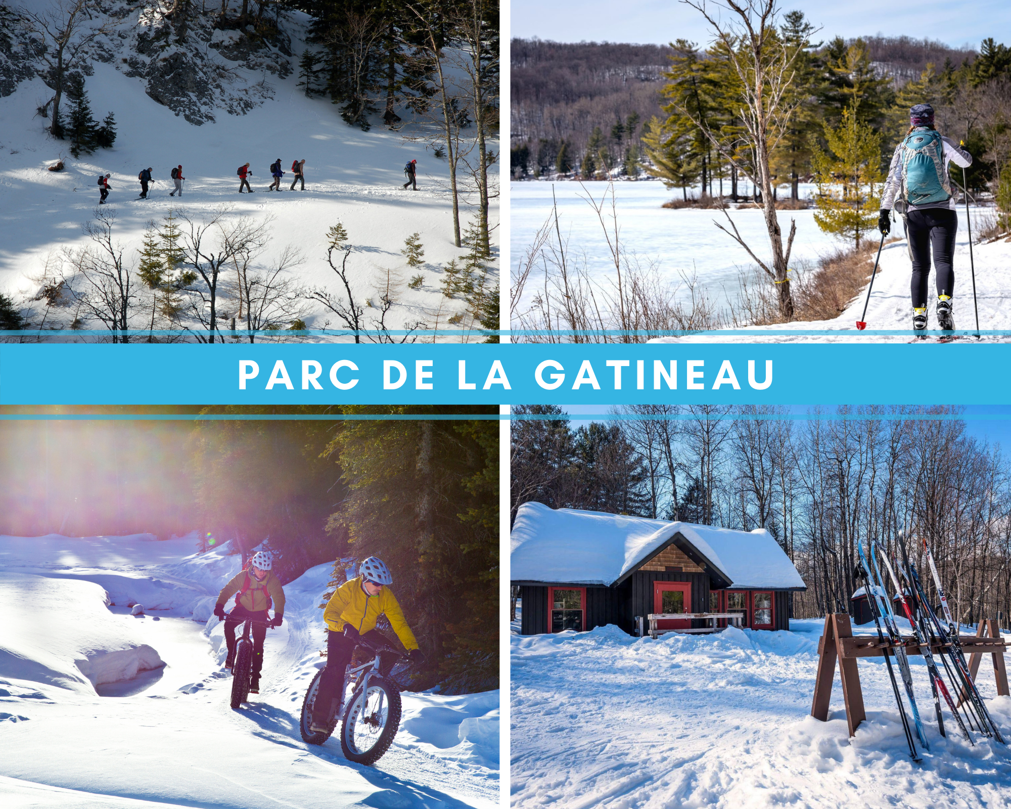 Auberge Tom B&B - Activités hivernales en Outaouais - Ski de fond, raquette et vélo d'hiver dans le parc de la Gatineau