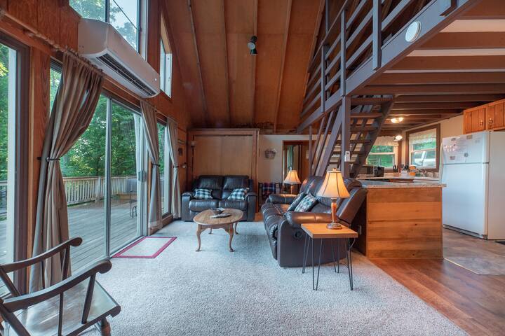 Breathe in the beauty: Our living room is the perfect place to take in the mountain air & the views.