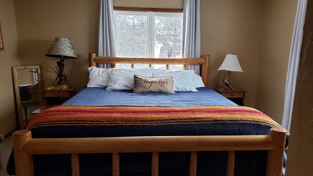 King sized bed in master bedroom 