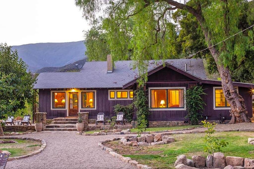 Entrance of home at dusk. @casaAwayOjai Entrance of home at dusk. @casaAwayOjai