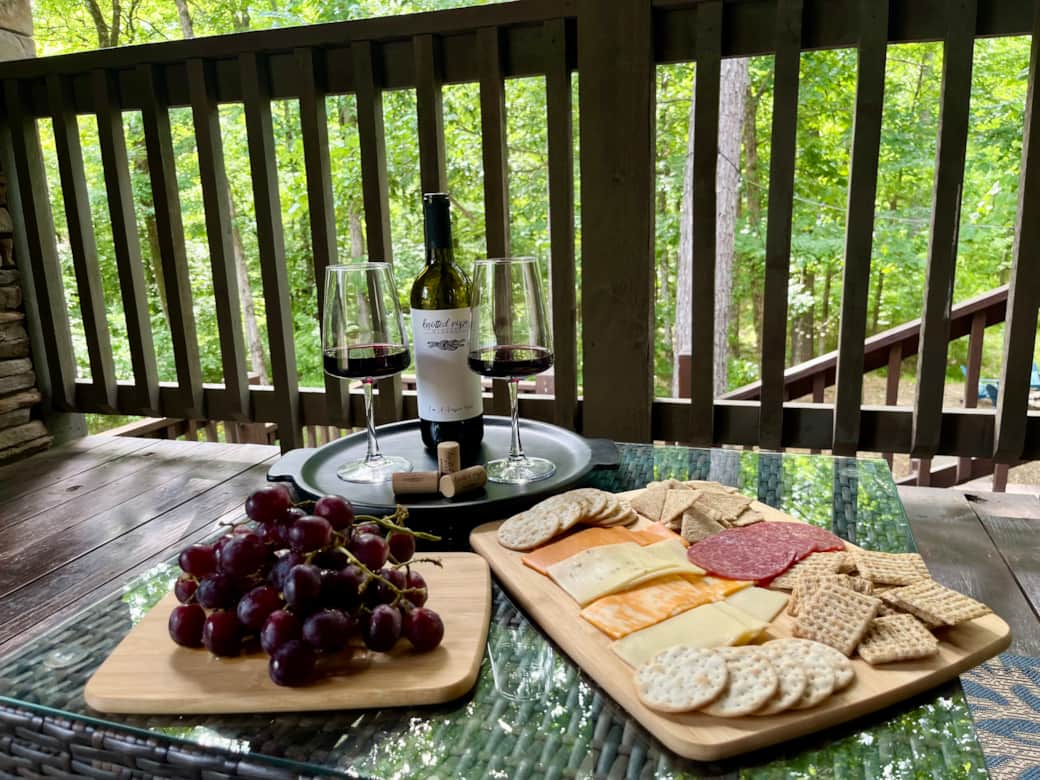 Charcuterie on the deck with a glass of local wine. Isn't this what you need?