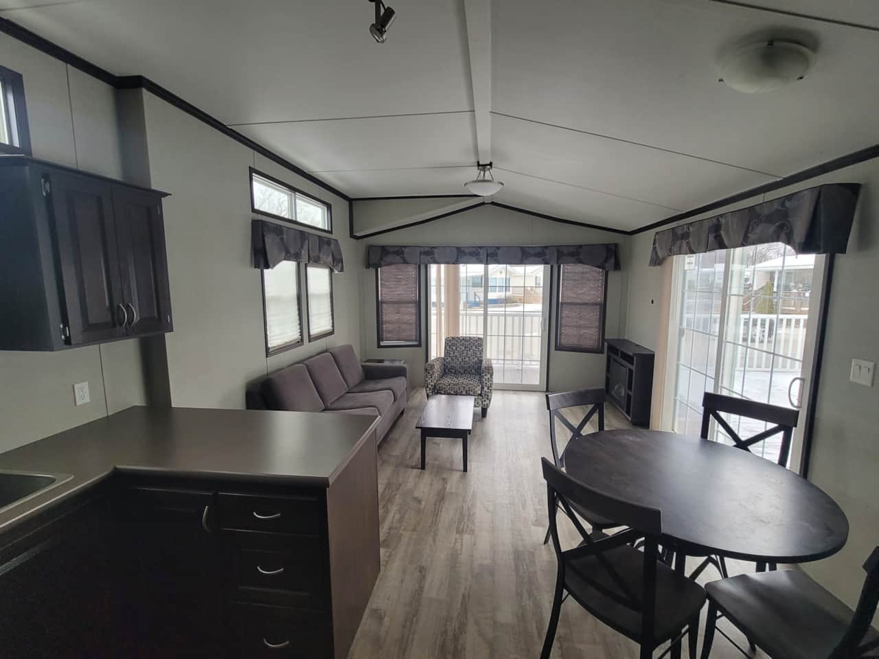Living and kitchen