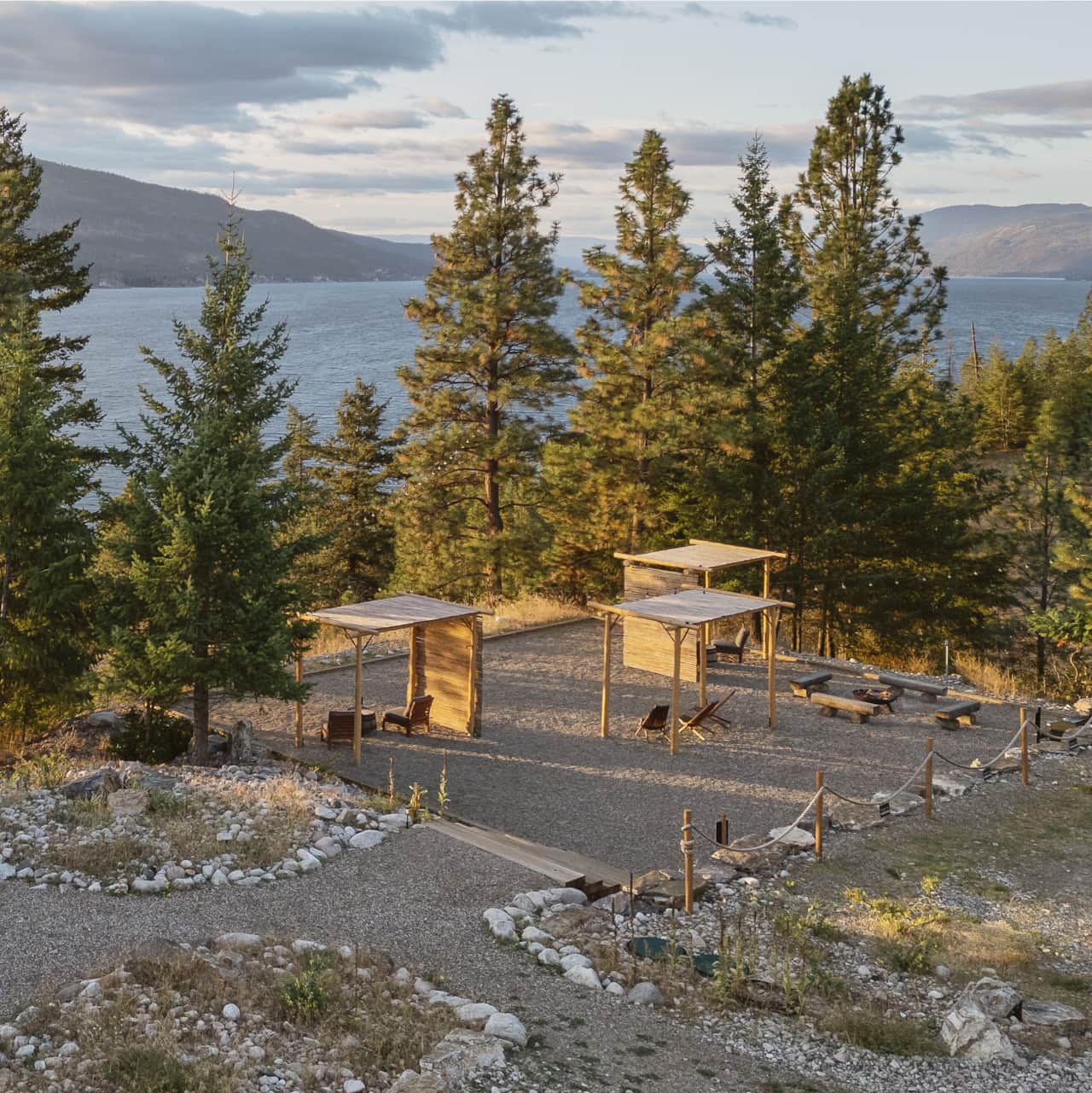 Our shared terrace overlooks Okanagan Lake and is the perfect place to hang out in the summer sun ☀️