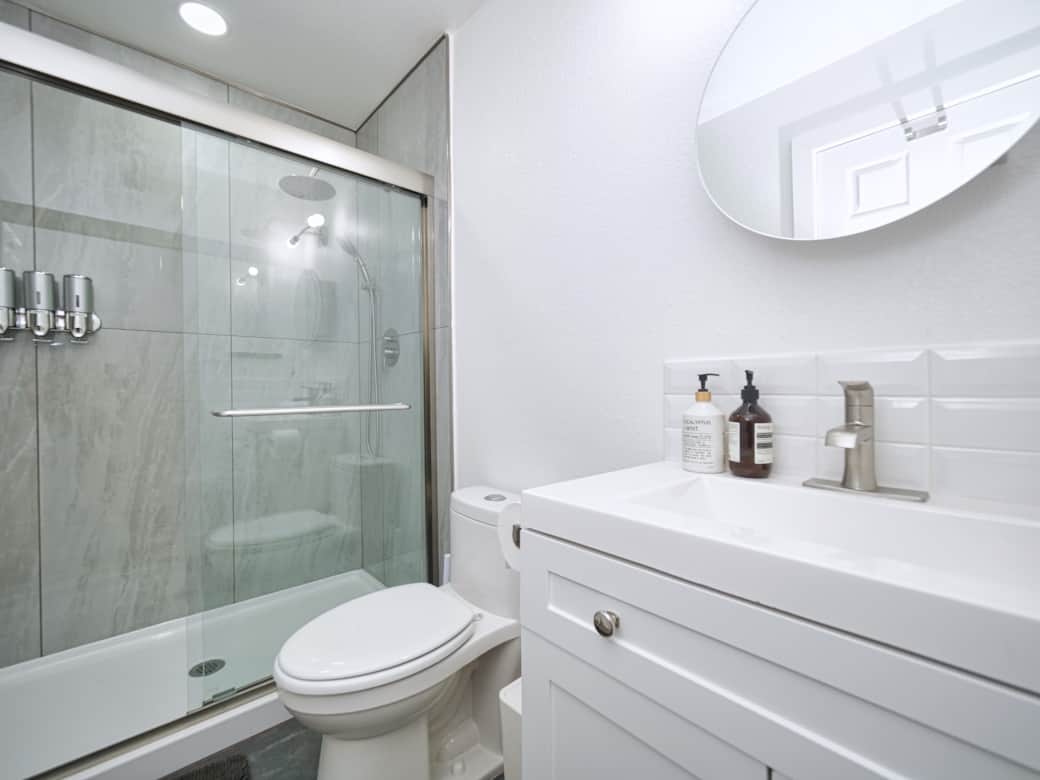 Refresh and relax in our clean bathroom.