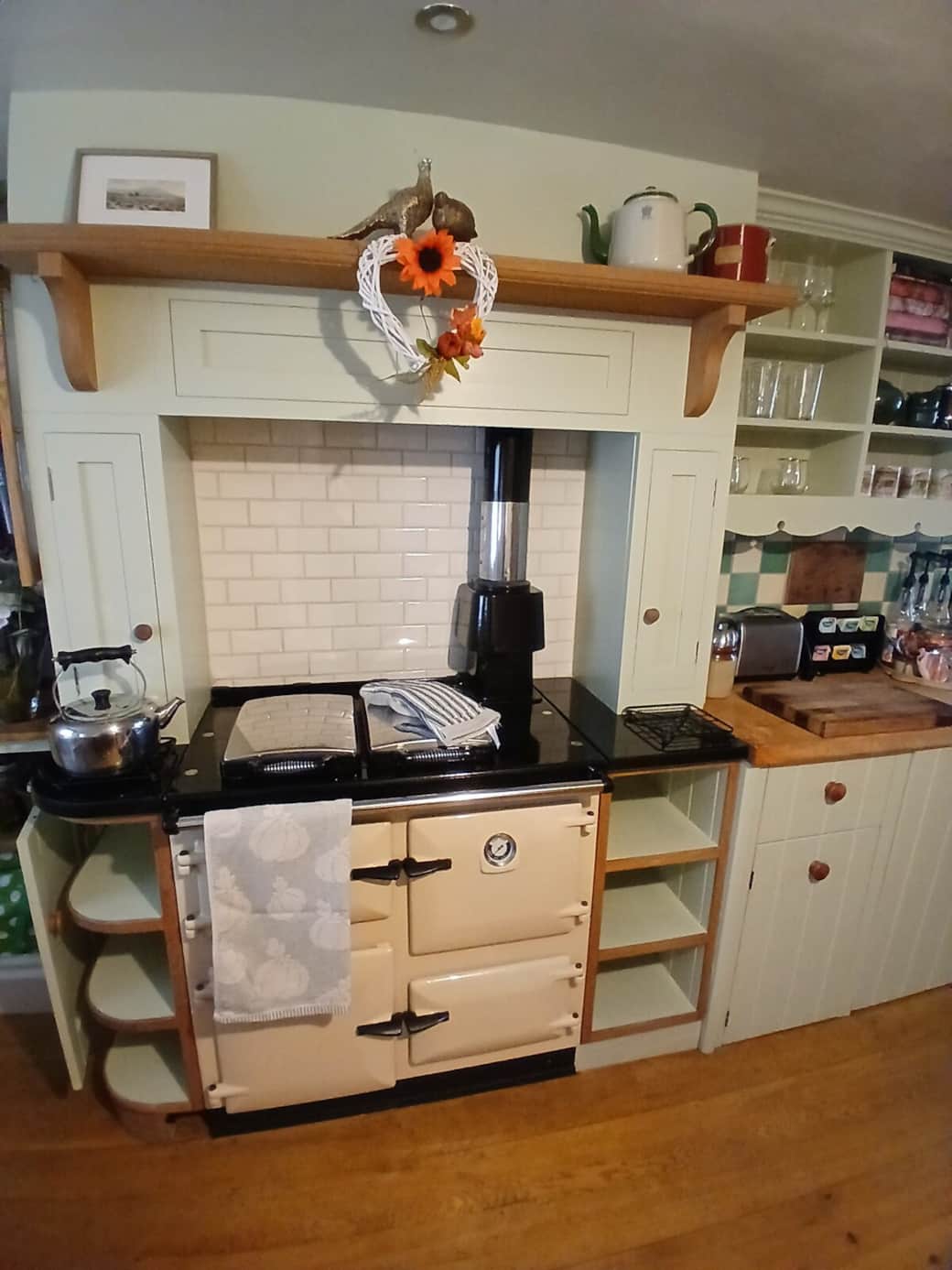 Out exploring all day, back to the glow of the Rayburn by late afternoon. Supper on, dogs settled, and that deep, contented kind of tired you only get in the countryside.
Option