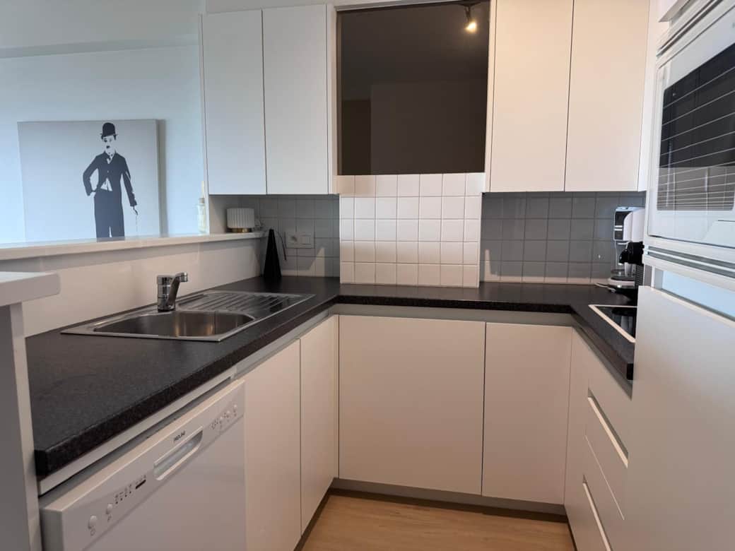 Keuken met vaatwasser en combi-oven