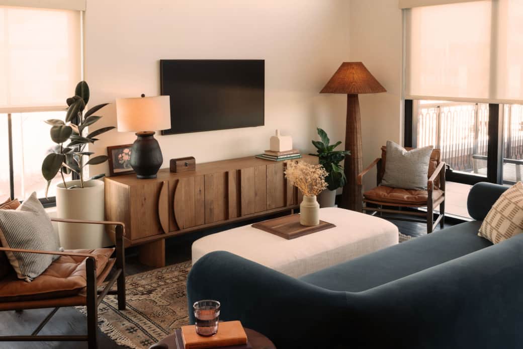 Living Room with Patio Access