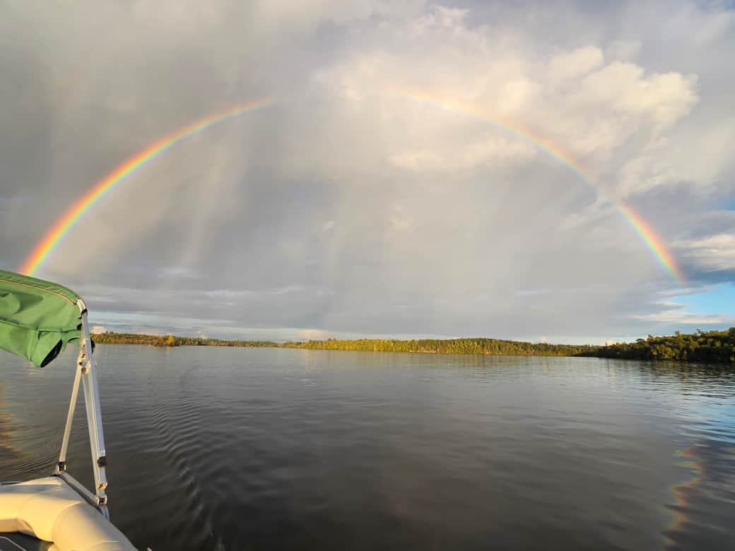 Rainy days also offer beauty with rainbows on Lake Vermilion