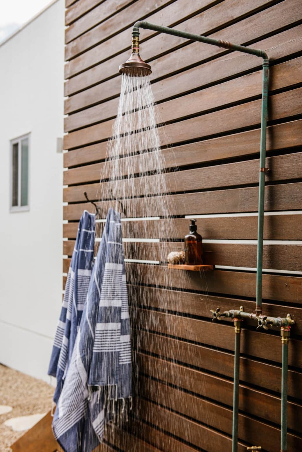Waiting for you when you get home from the beach or for a shower under the stars, the hot water outdoor shower.