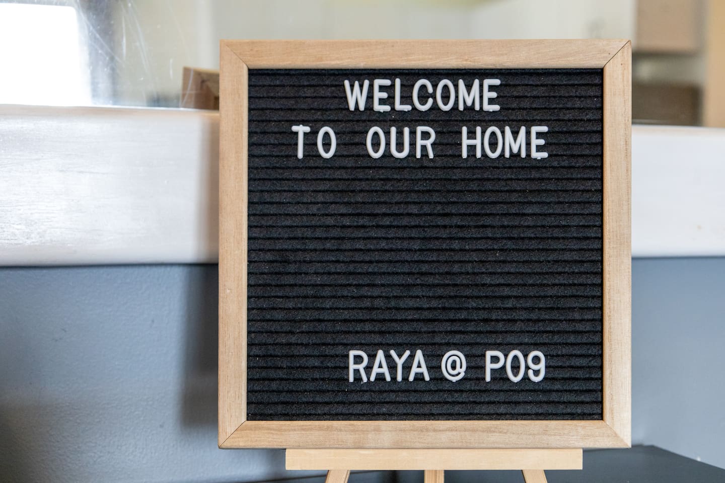 Welcome board at Raya P09 near NAIA Airport Manila