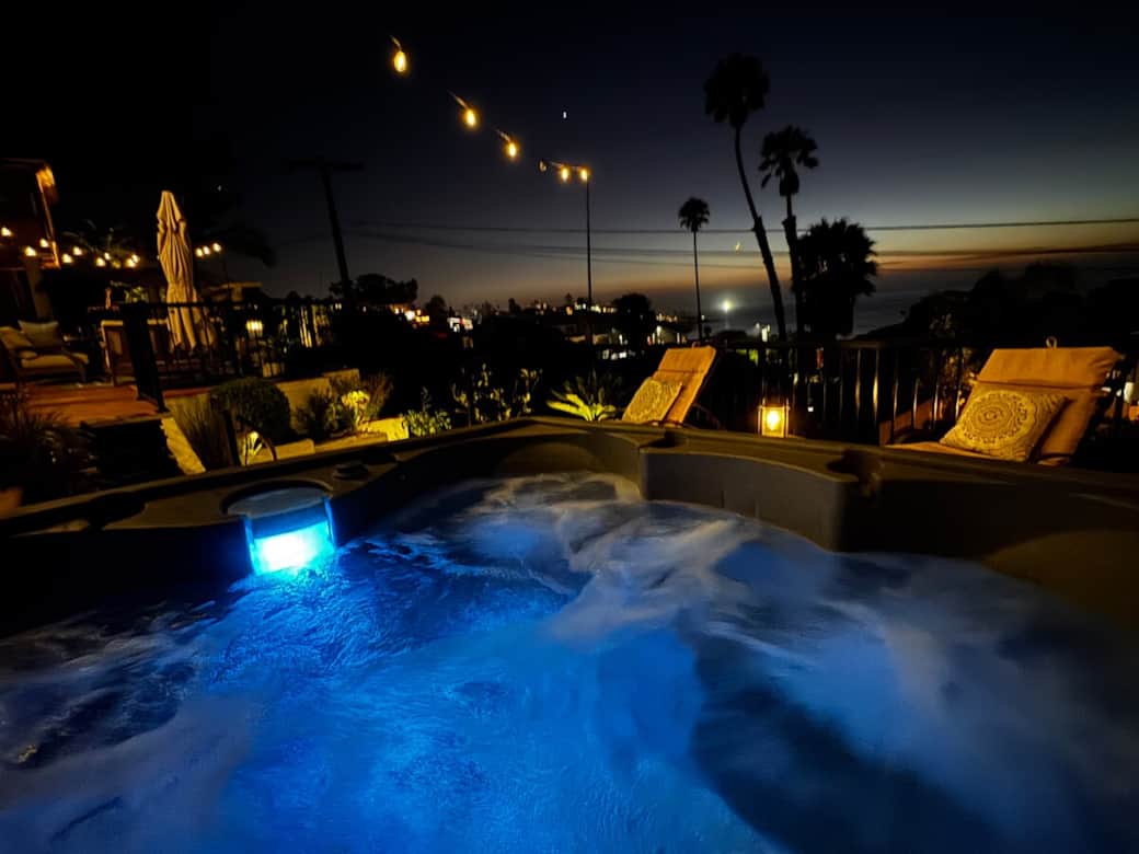 Private Hot Tub Sunset