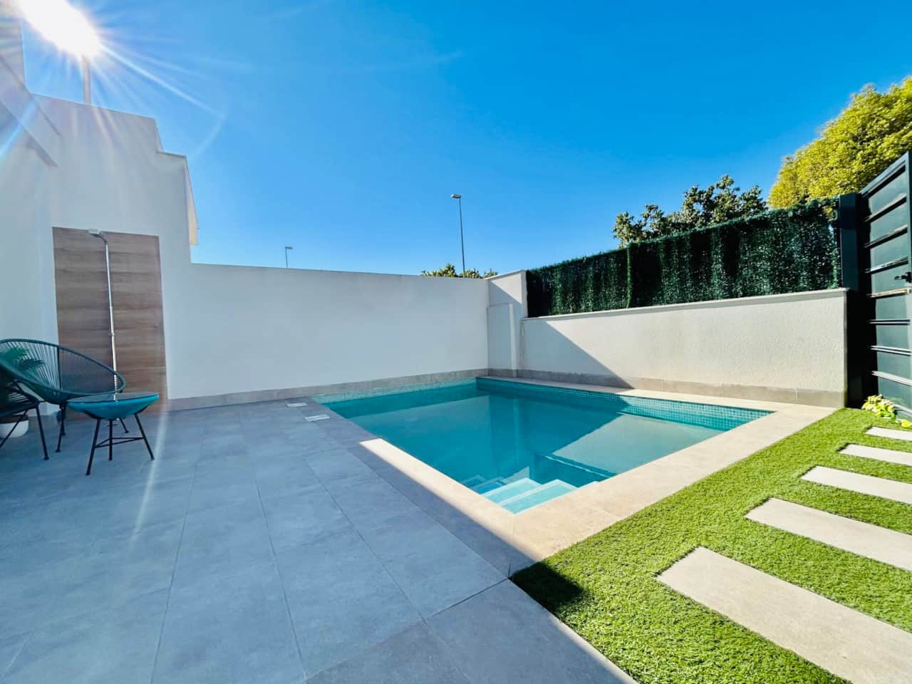 Terrace with swimming pool