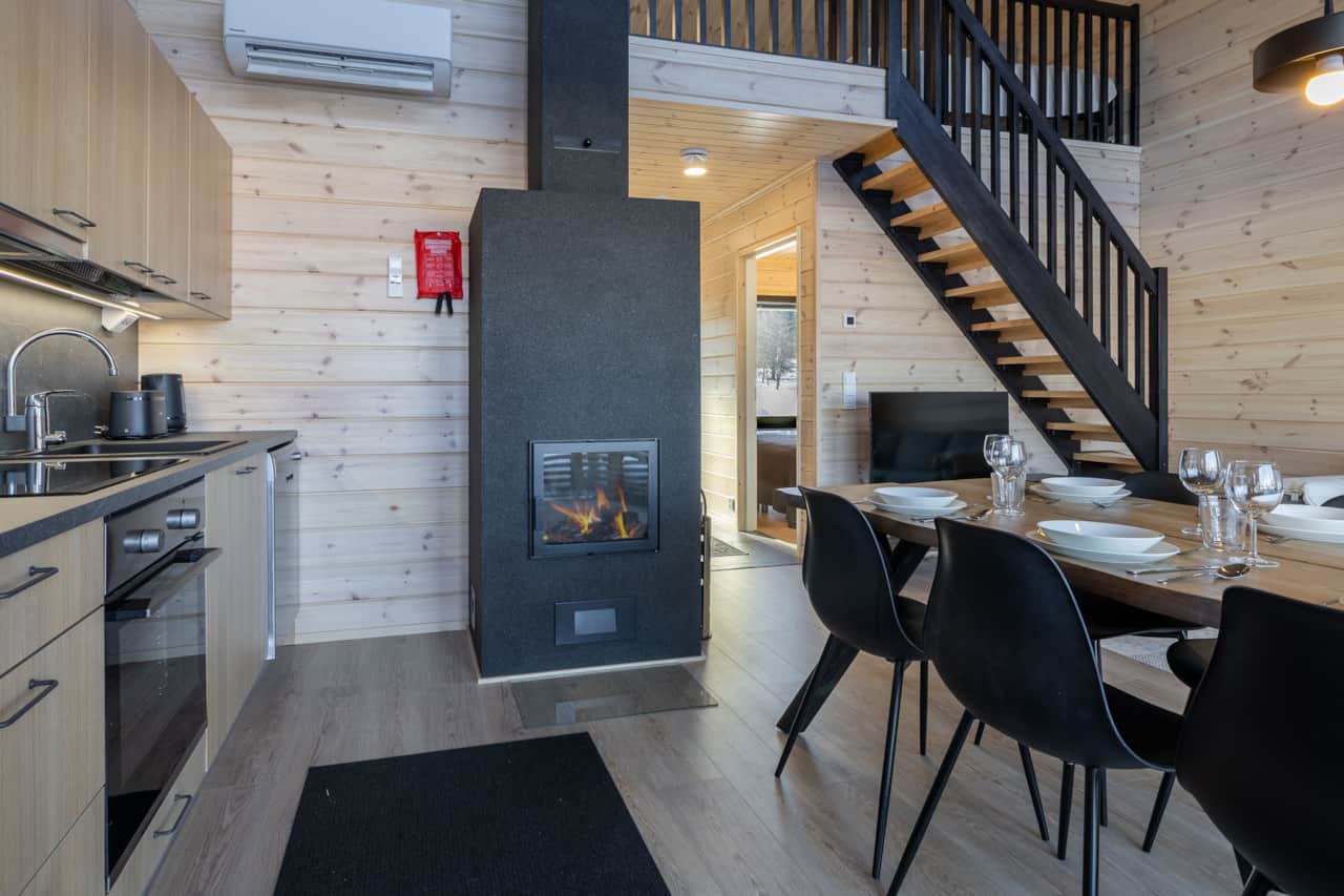 A fireplace