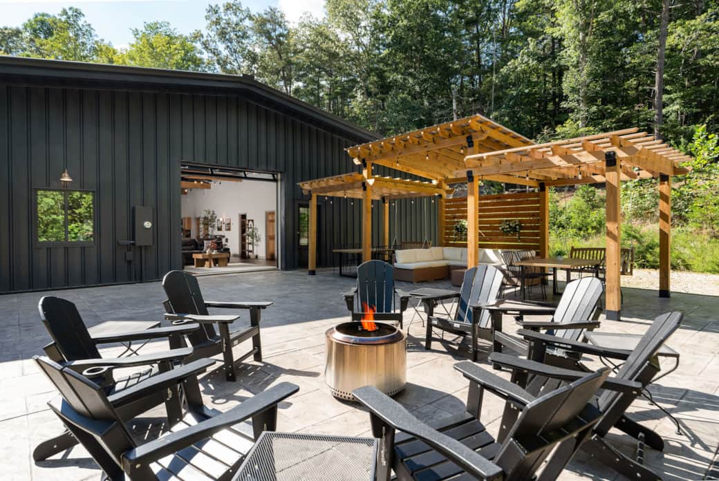 Firepit and entry