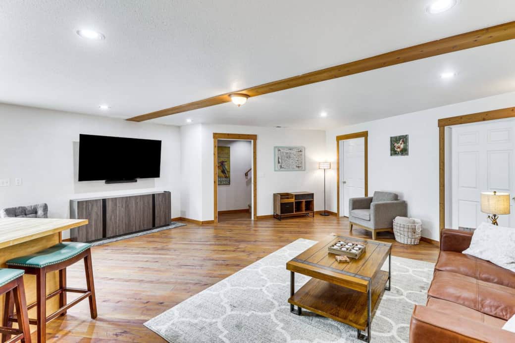 Lower Level Living and TV Area