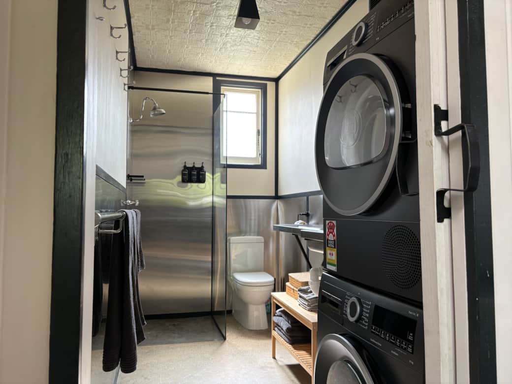 Washer and dryer for longer stays or family convenience.