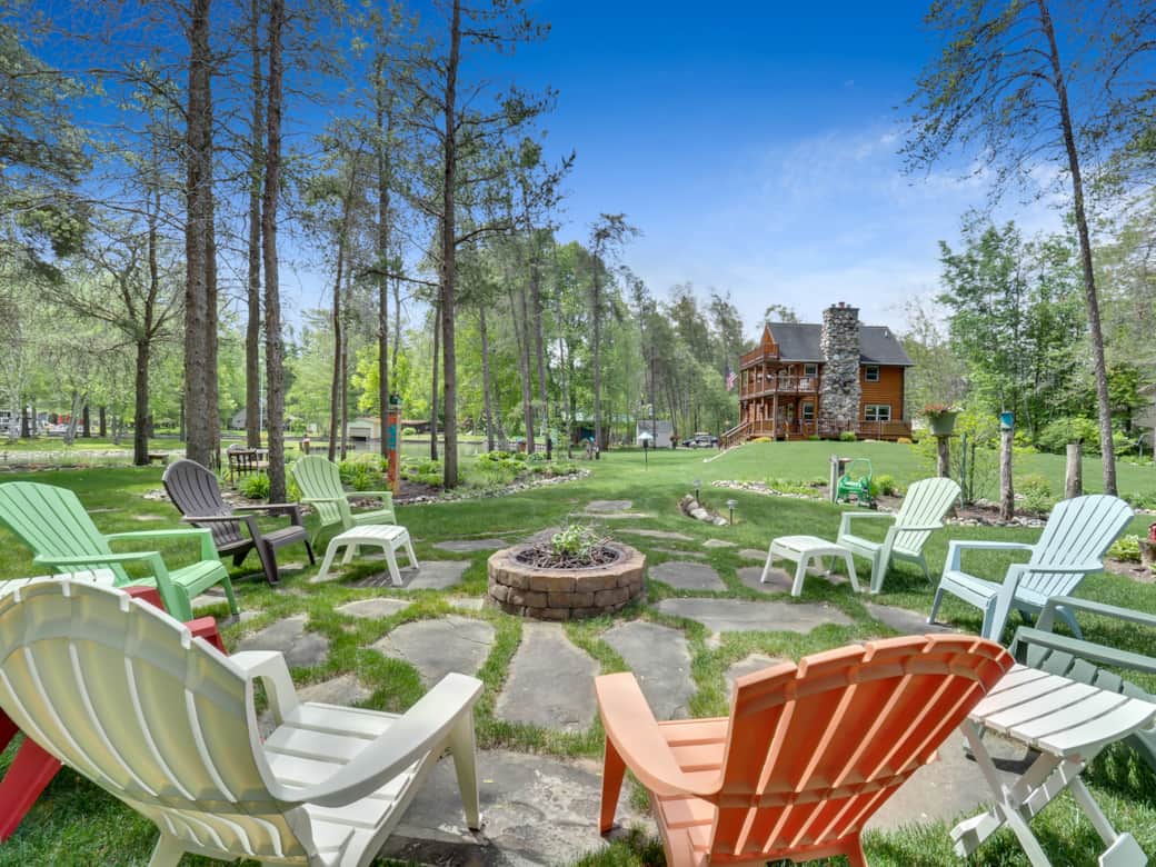 View from fire pit side of house