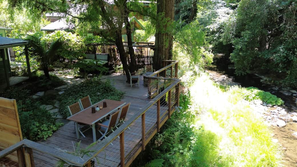 Private Deck overseeing the river