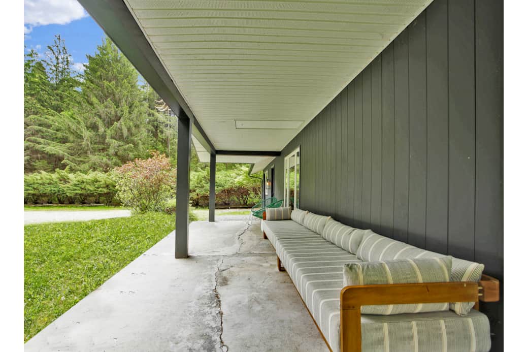 Cozy, quiet front porch 