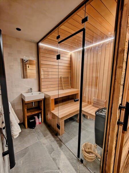 premium chalet rental with sauna