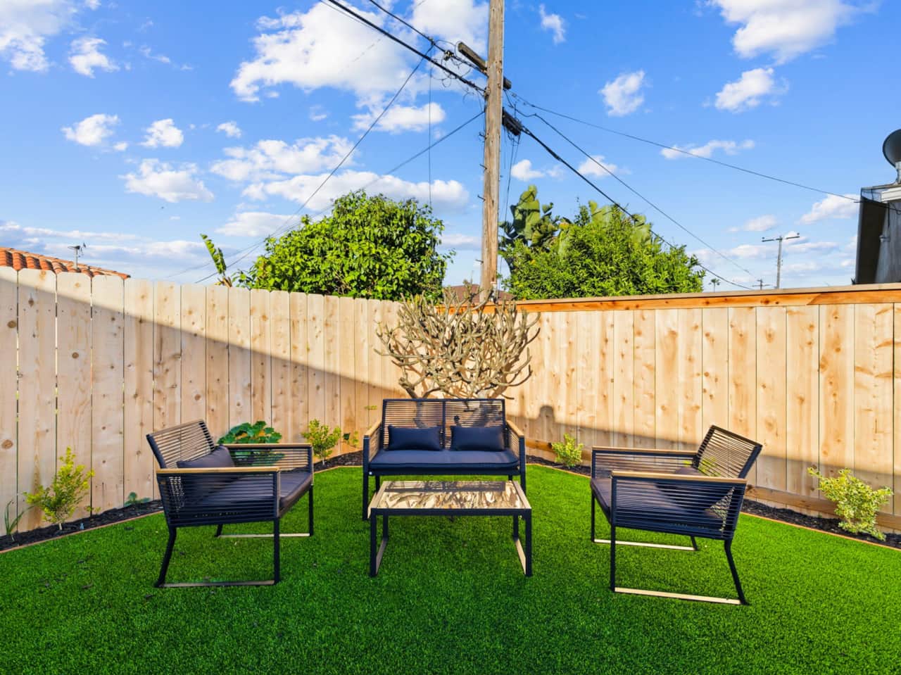 Outdoor Seating Area -  Fenced Yard