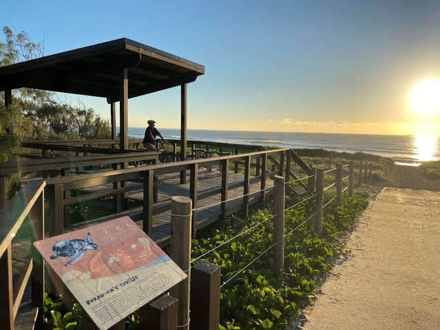 Bok Beach deck. 5 minute walk.
Grab a morning coffee and head over to check out the surf.  