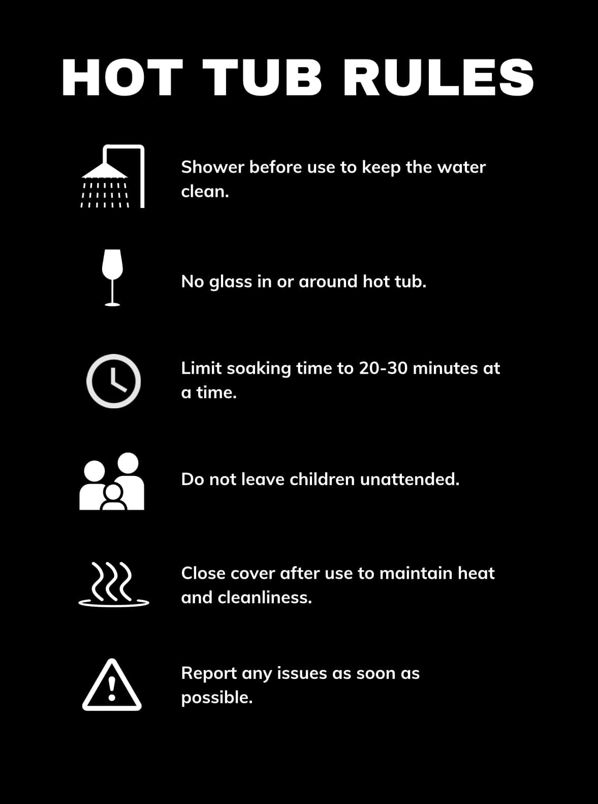 Hot Tub Rules