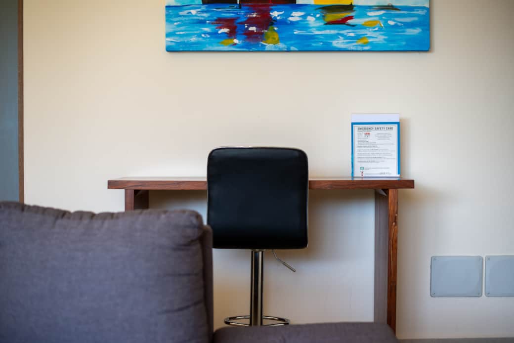 Dedicated workspace for productivity & relaxation in paradise condo.