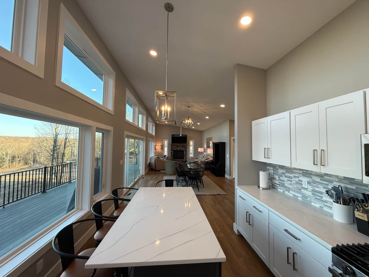 Beautiful spacious kitchen and dining room and living room