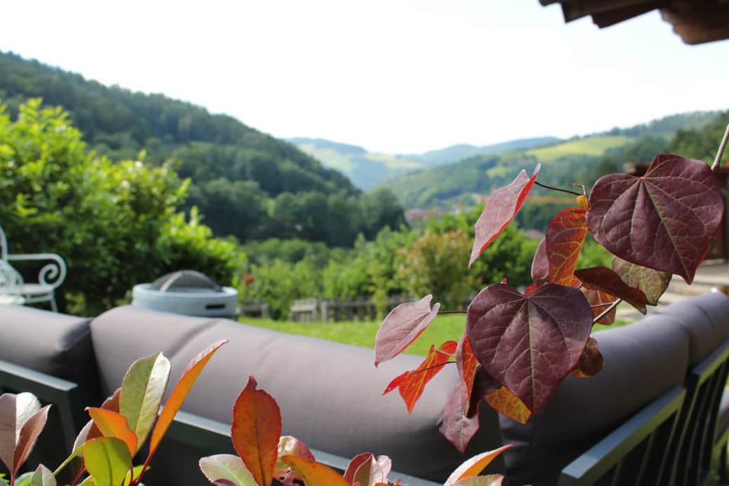 Ausblick ins Tal von der Outdoor-Lounge mit Feuerschale, ein Traum! Ausblick ins Tal von der Outdoor-Lounge mit Feuerschale, ein Traum!