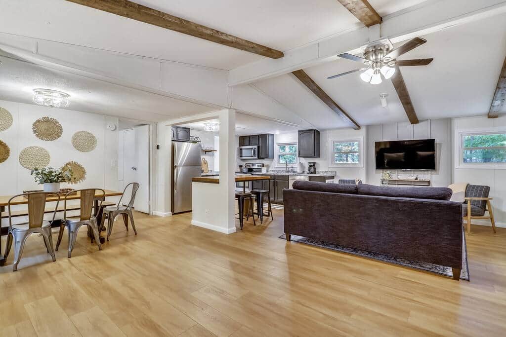 Main living space- kitchen, dining, living room area