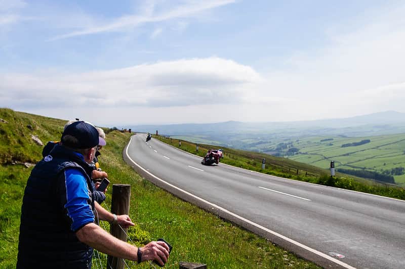Open mountain road section of the Isle of Man TT course (Credit Visit Isle of Man)