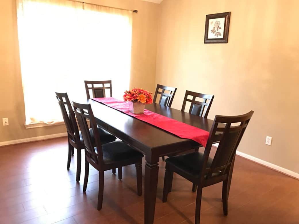 Cheerful dining room for family meals meals