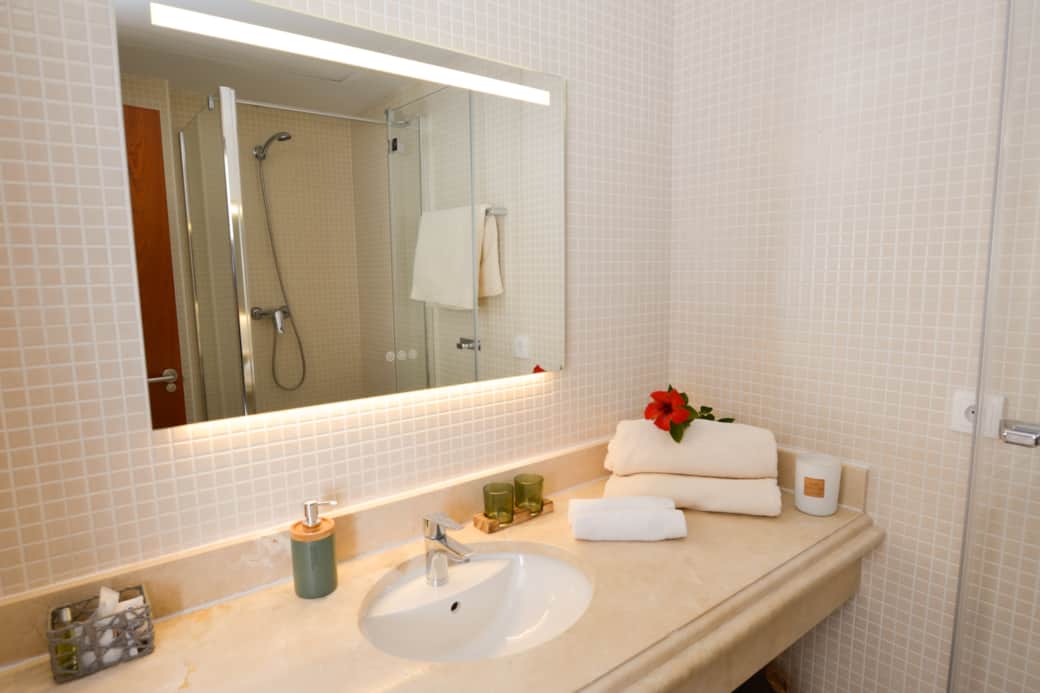 Guest bathroom with shower Guest bathroom with shower