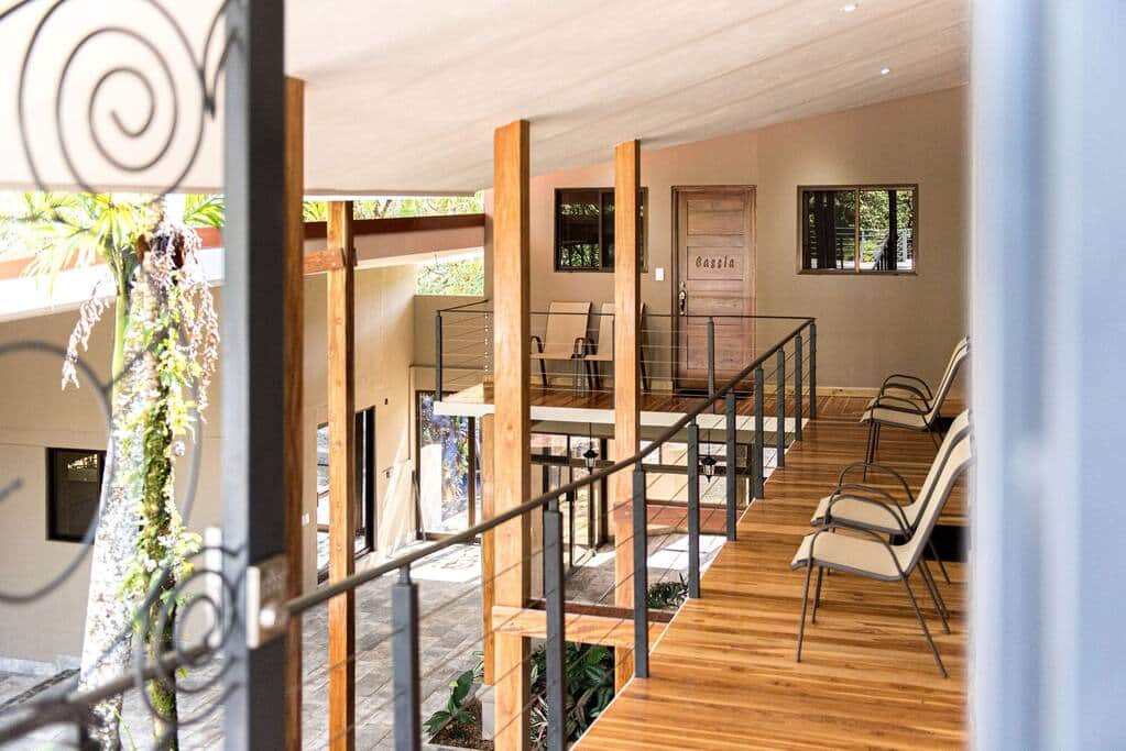 Walkway to the 3 apartments