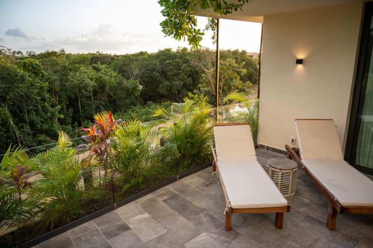 ISARA Tulum tropical garden and outdoor lounge