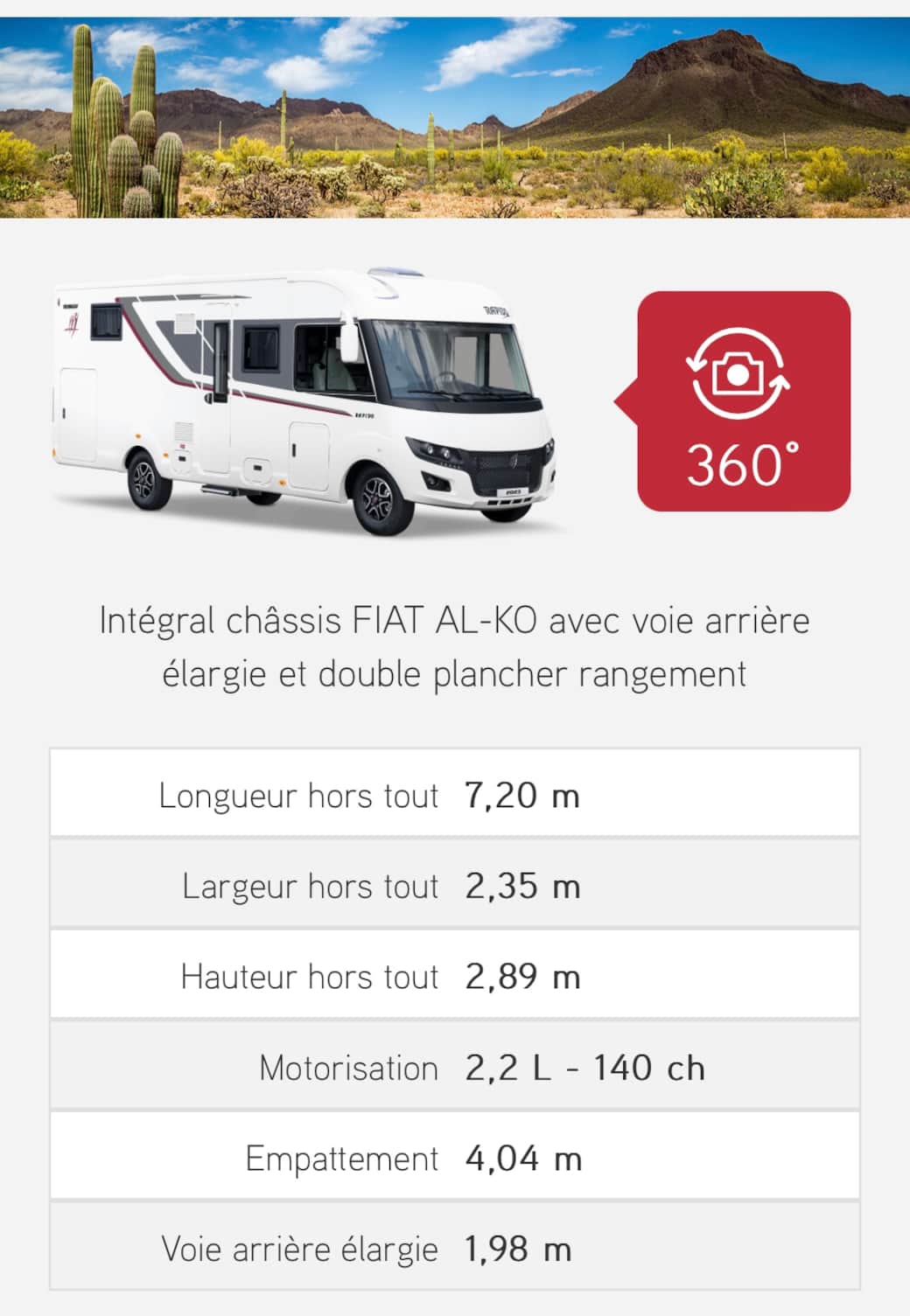 CAMPING-CAR A LOUER 83 MESURES