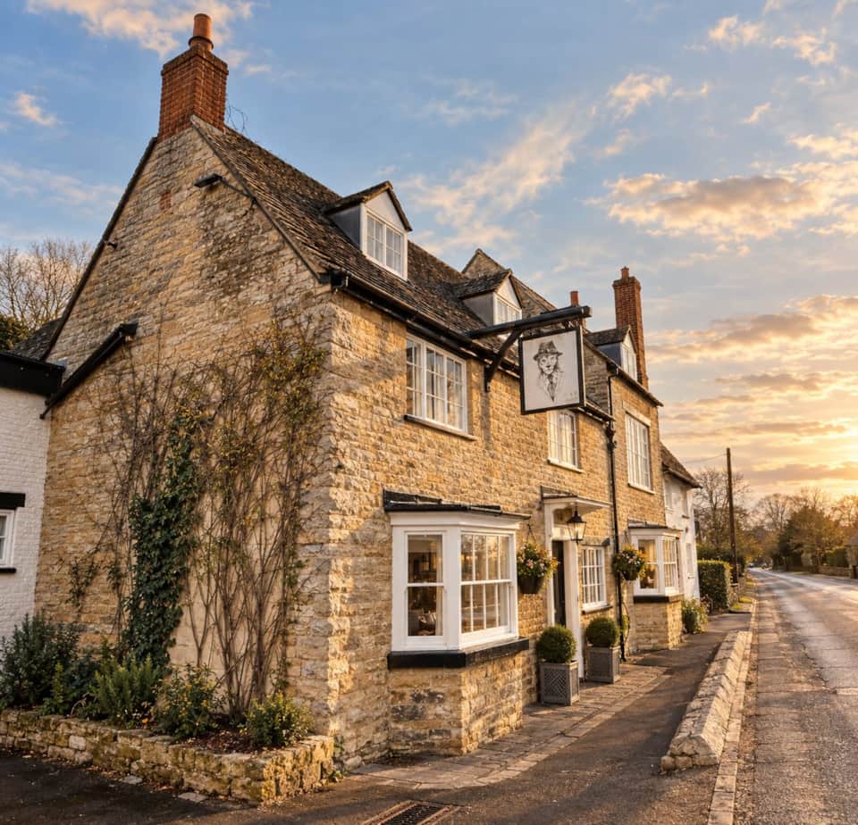The Lion pub in Tredington, a short walk from the barn