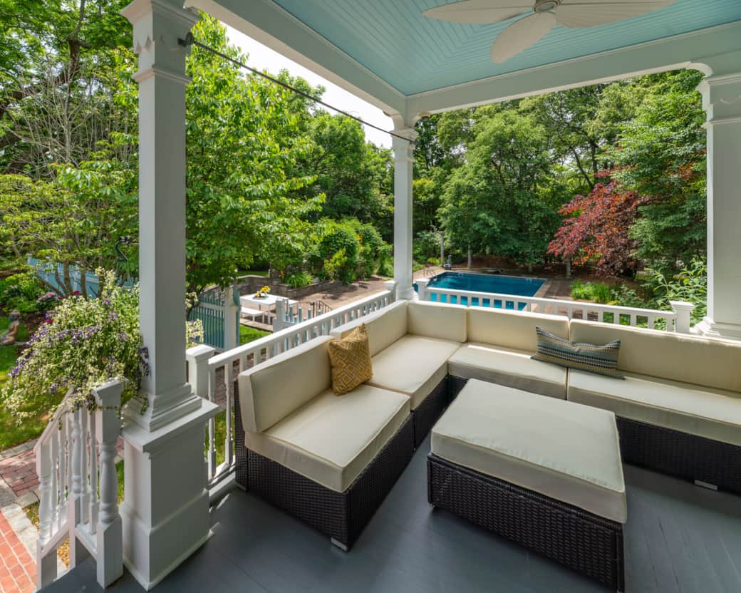 Large Back Porch overlooking Pool