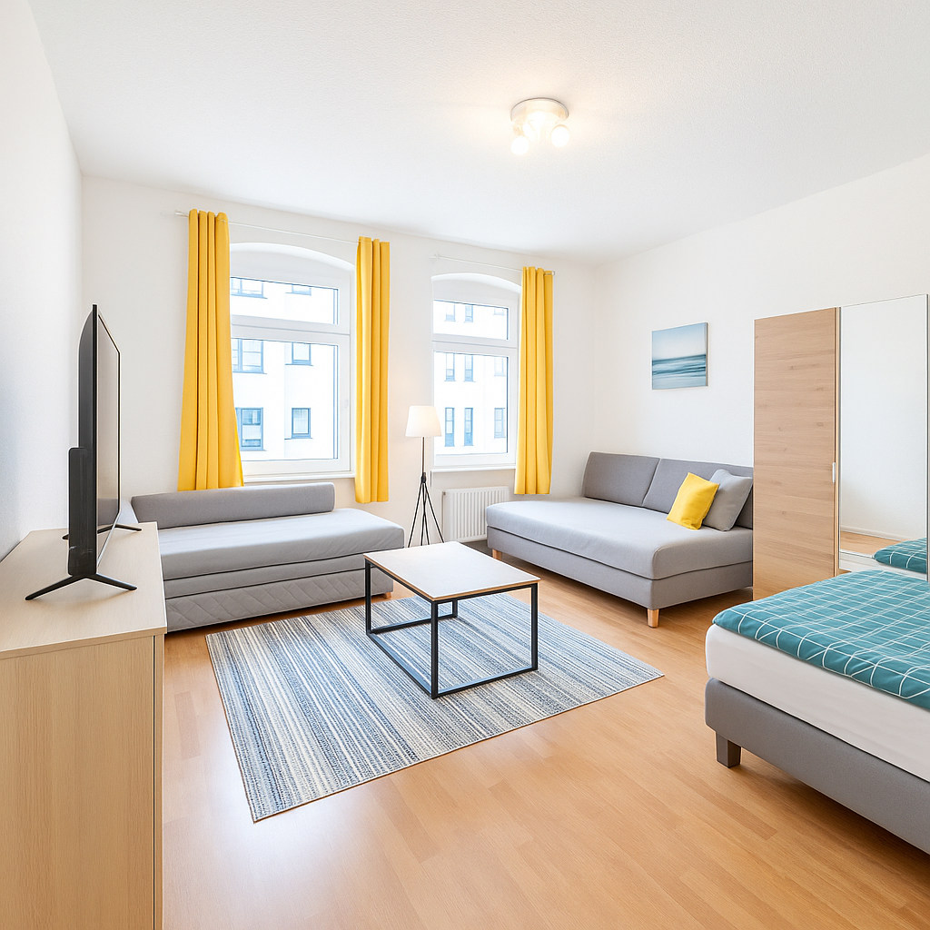 Monteurzimmer Delitzsch Zentrum – 4 Betten