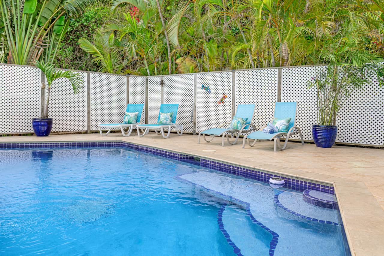 Lovely, cool pool, for hot days in the Caribbean