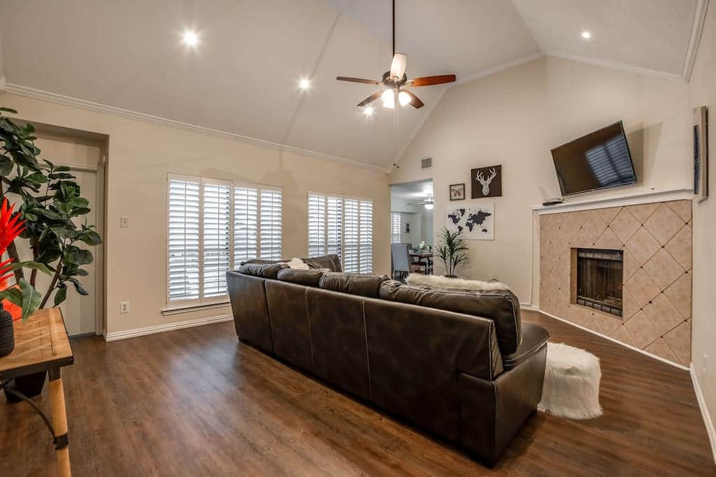 Gas Fireplace and Smart TV